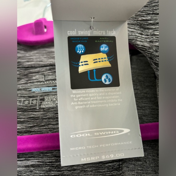 Page & Tuttle Heather Colorblock Layering Jacket Womens L Golf Cool Swing Zip - Picture 8 of 8